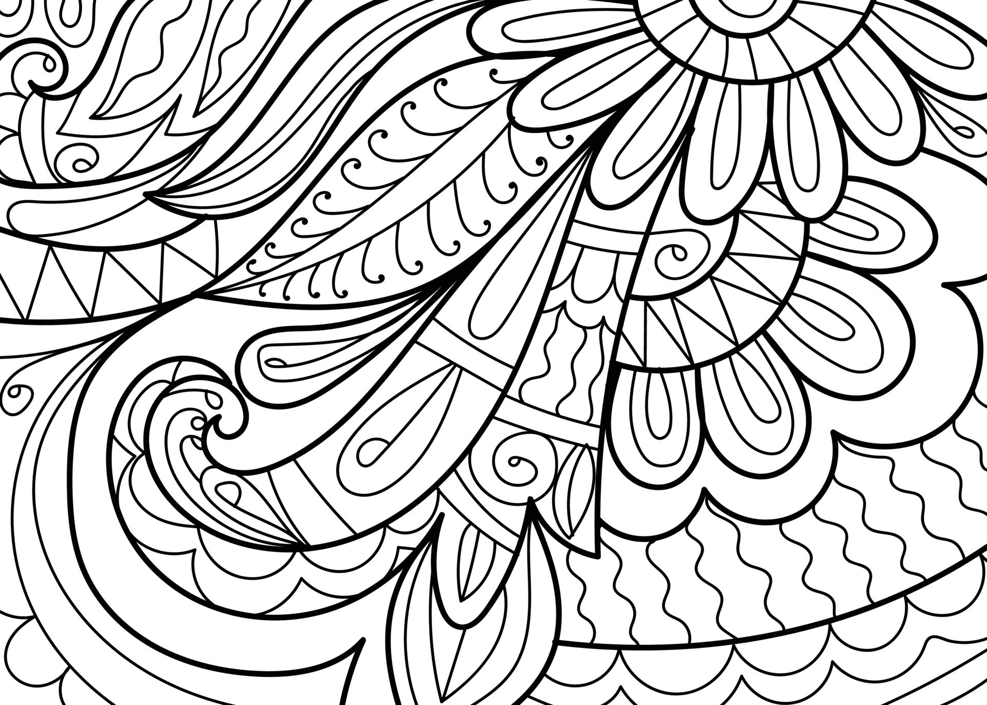 Decorative henna design coloring book page illustration 13833772 Vector ...