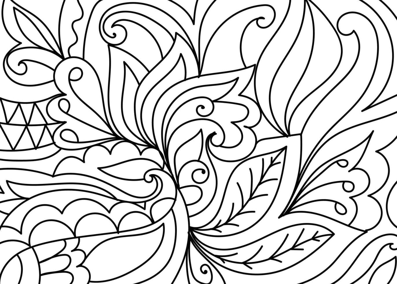 Decorative henna design coloring book page illustration 13833773 Vector ...