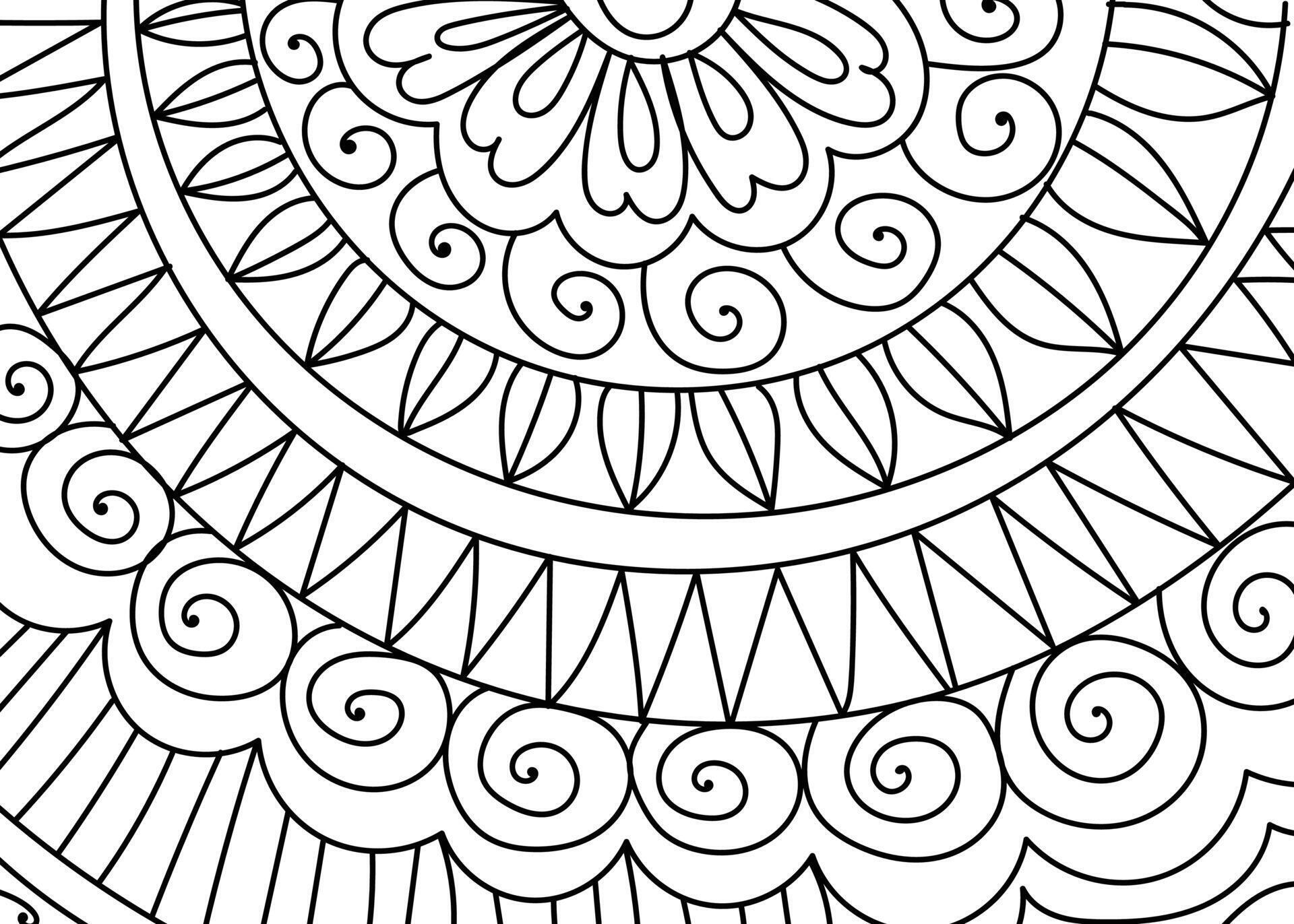 Decorative henna design coloring book page illustration 13833793 Vector ...