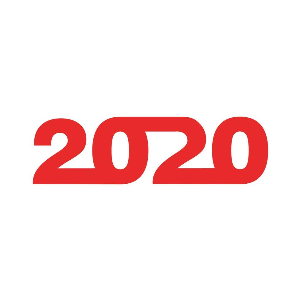 feliz año nuevo 2020 logo texto diseño vector ilustración - vector