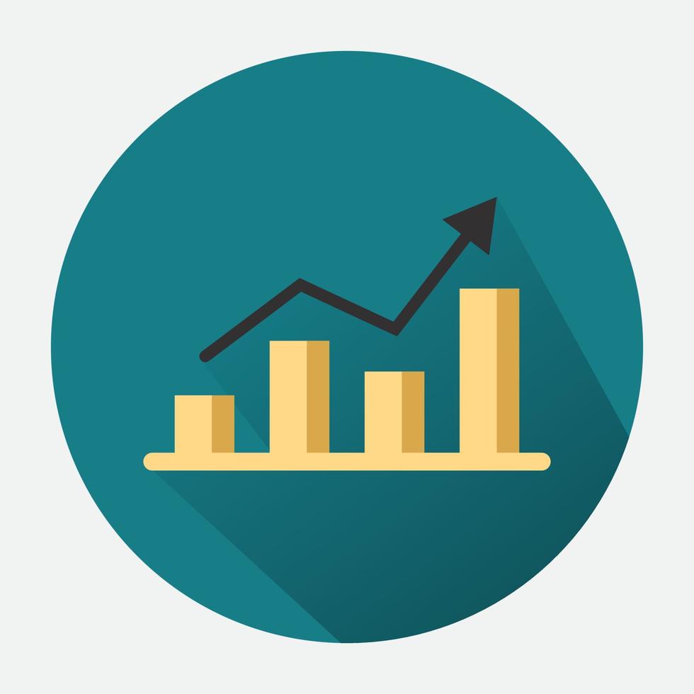 Color Graph Chart Icons. Vector illustration