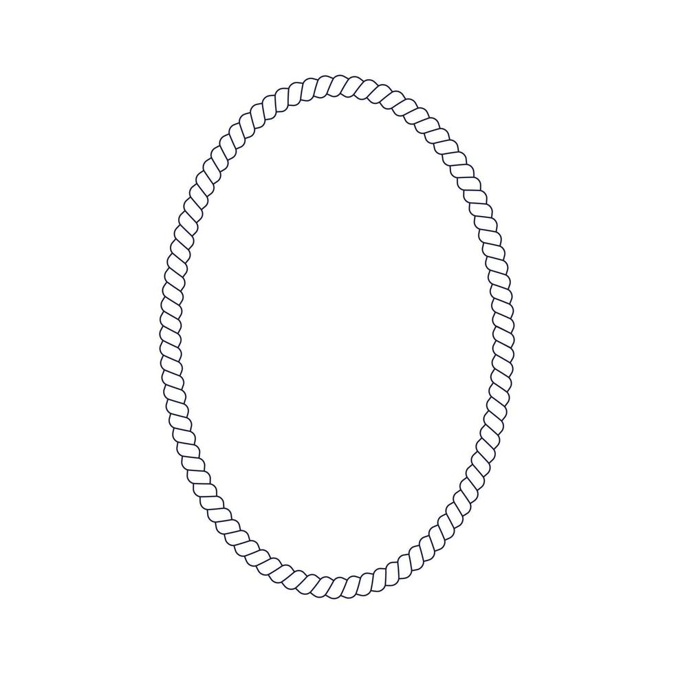 Free clip art Rope border oval by pitr