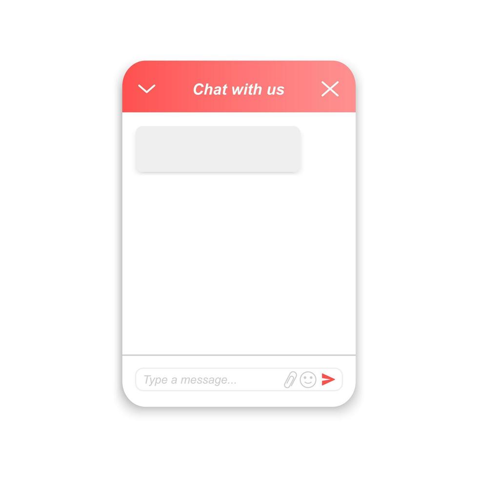 Life chat customer service template. Chatbot window form. Virtual assistant example. Mobile messenger app layout vector