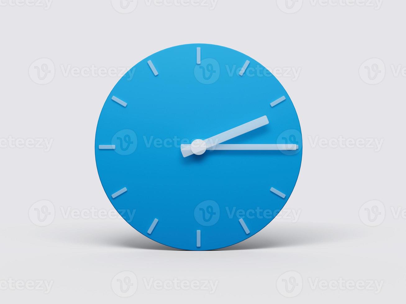 Minimal Clock time 2 15 o'clock or Two fifteen on light pastel background 3d illustration photo