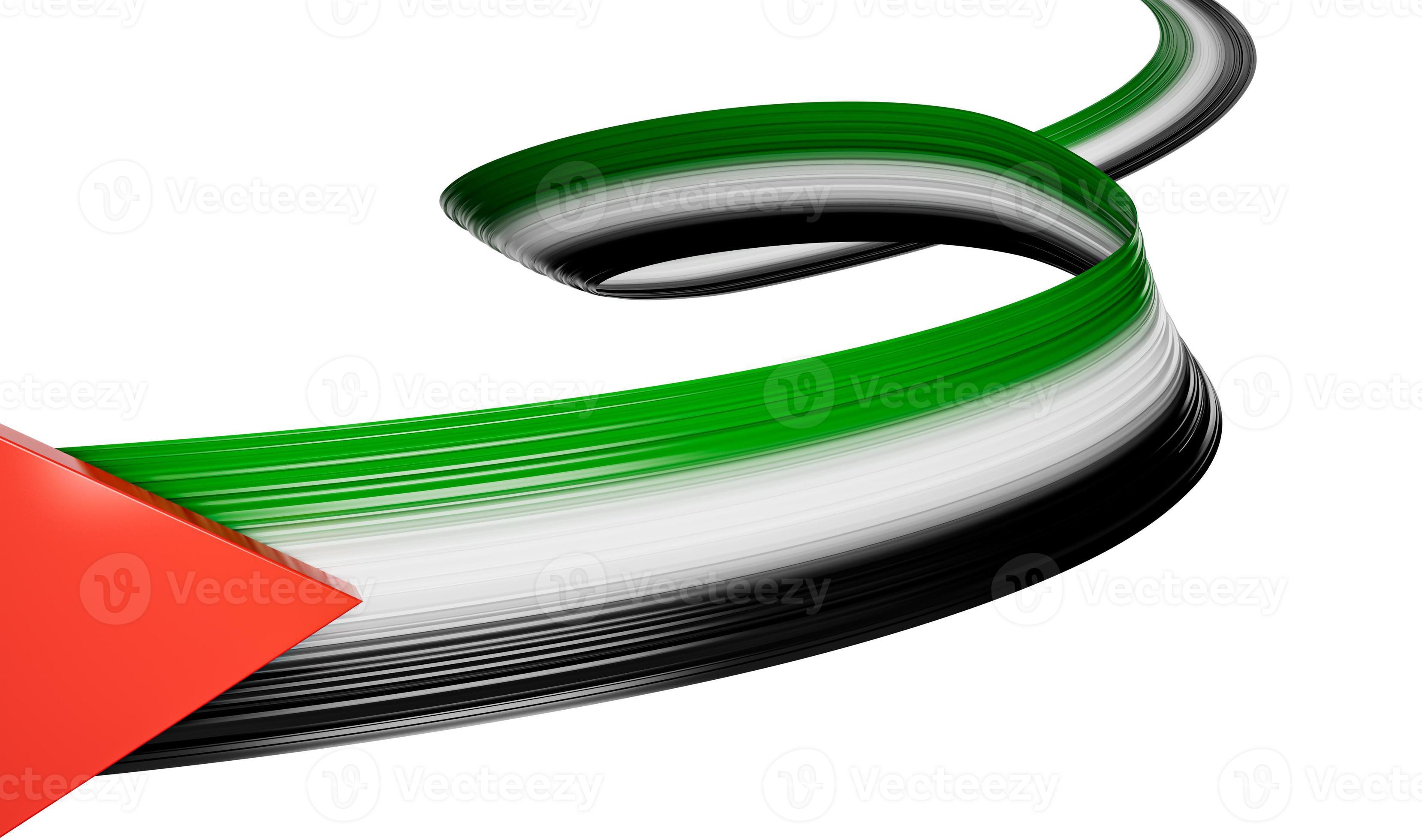 Abstract Palestine Flag Color White And Green Waving Palestine Ribbon abstract-palestine-flag-color-white-and-green-waving-palestine-ribbon