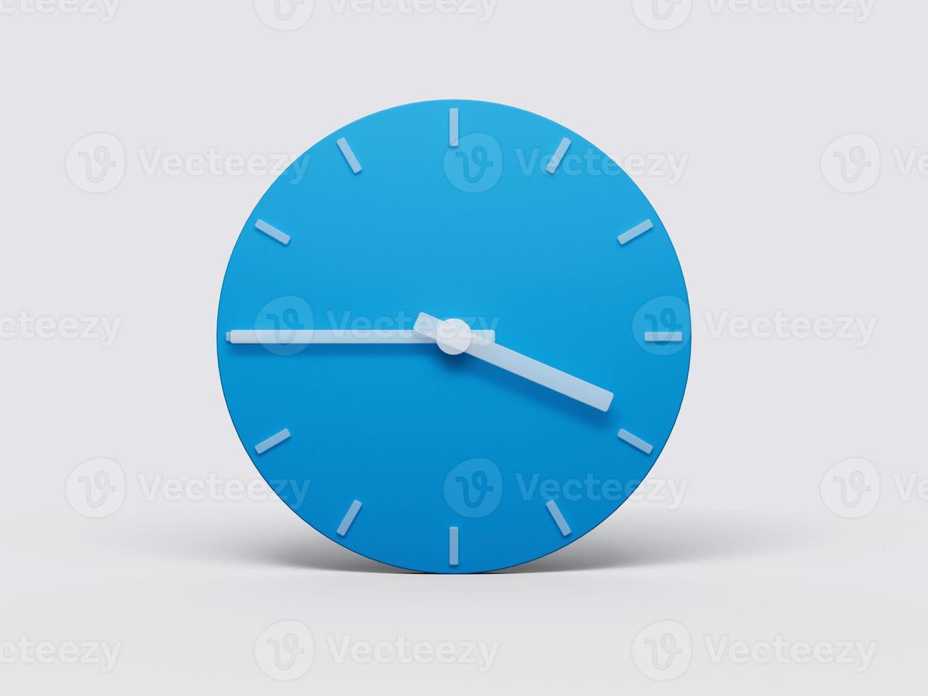 Minimal Clock time 3 45 o'clock or Three forty five on light pastel background 3d illustration photo
