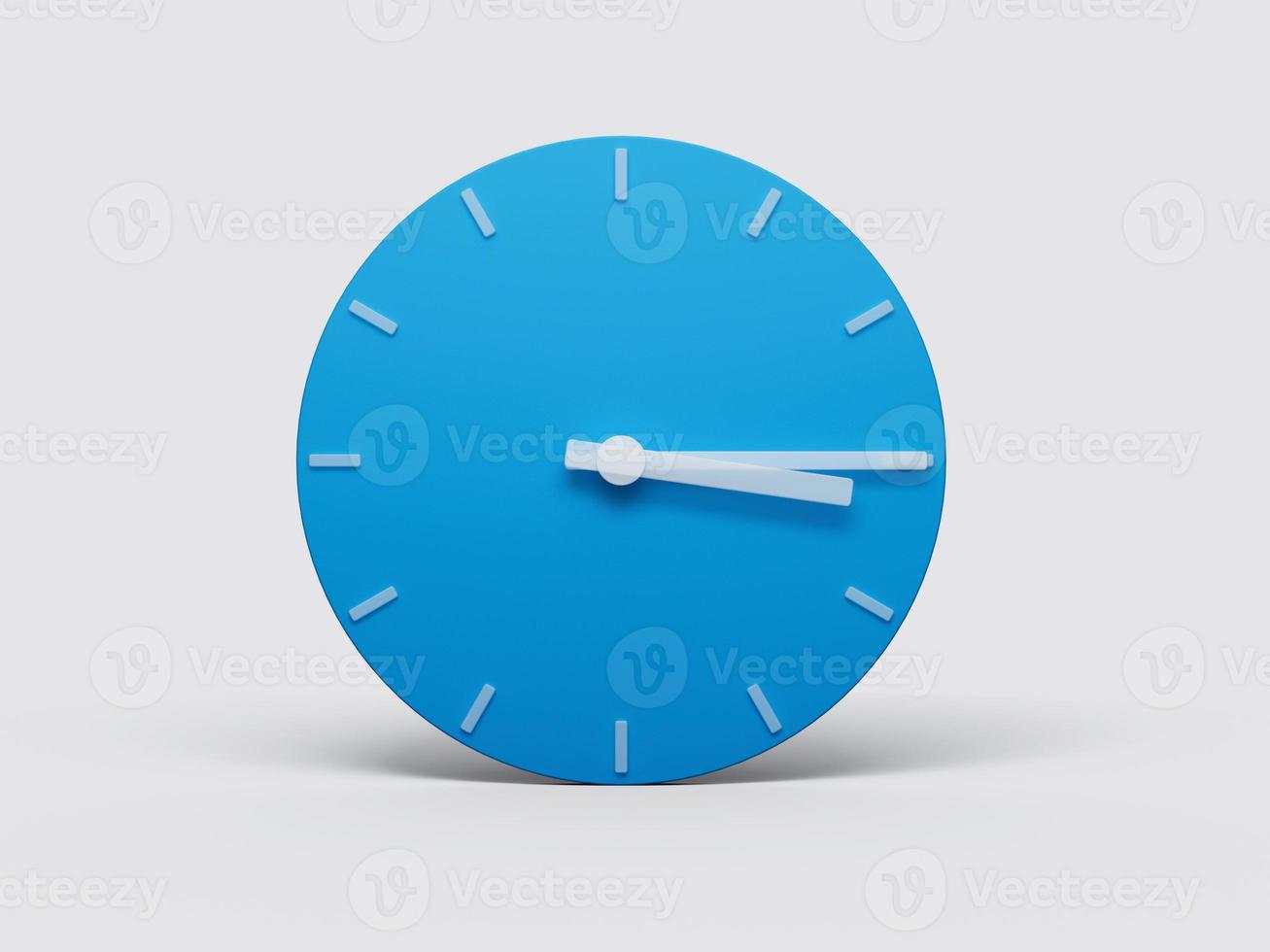 Minimal Clock time 3 15 o'clock or Three Fifteen on light pastel background 3d illustration photo