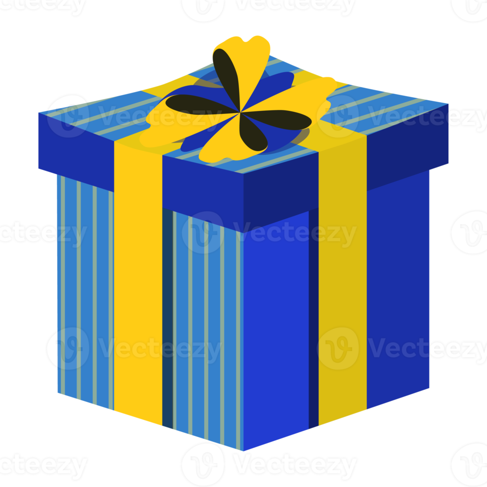 cajas de regalo con cinta en estilo de dibujos animados. caja de regalo de  color azul. ilustración vectorial colorida sobre un fondo blanco. 13957030  Vector en Vecteezy