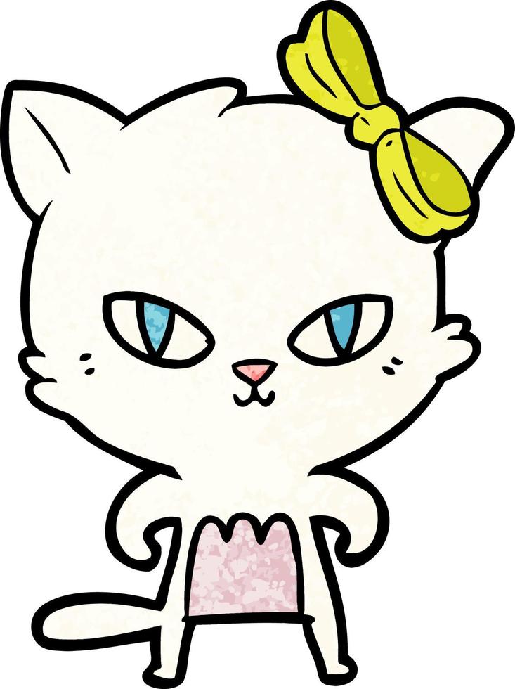 Vector cat character in cartoon style