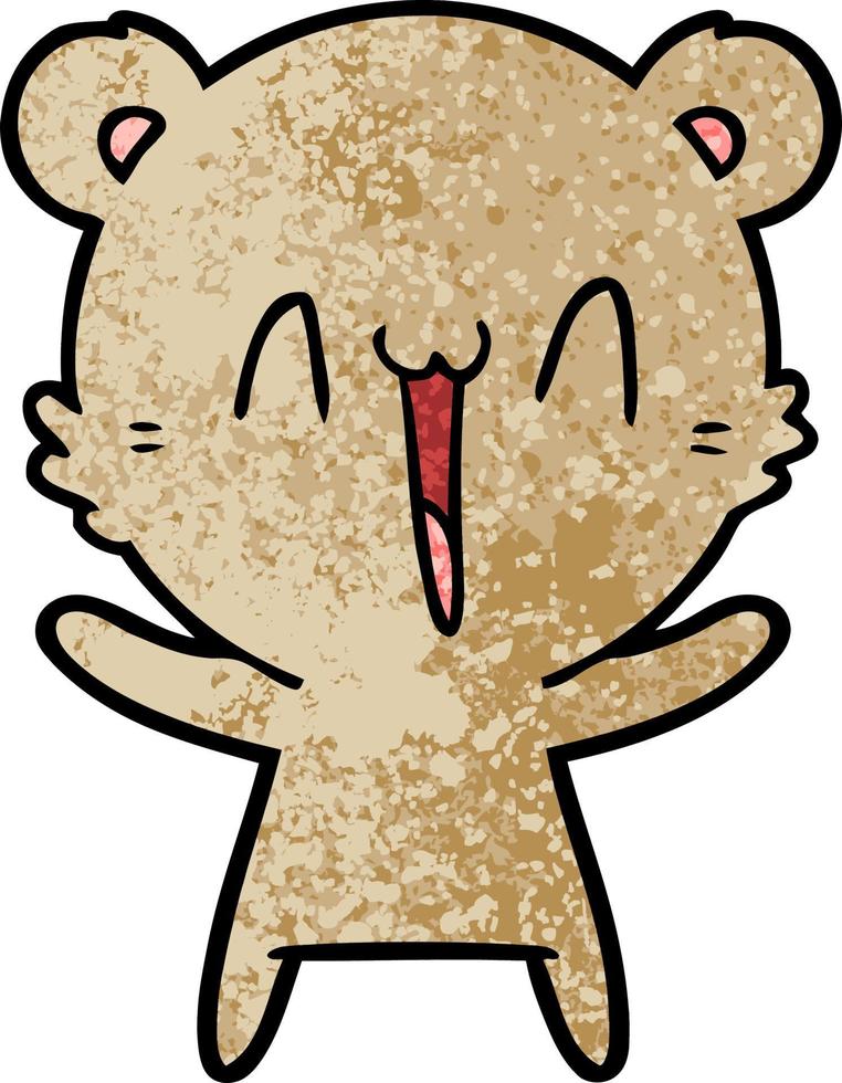 personaje de oso vectorial en estilo de dibujos animados vector