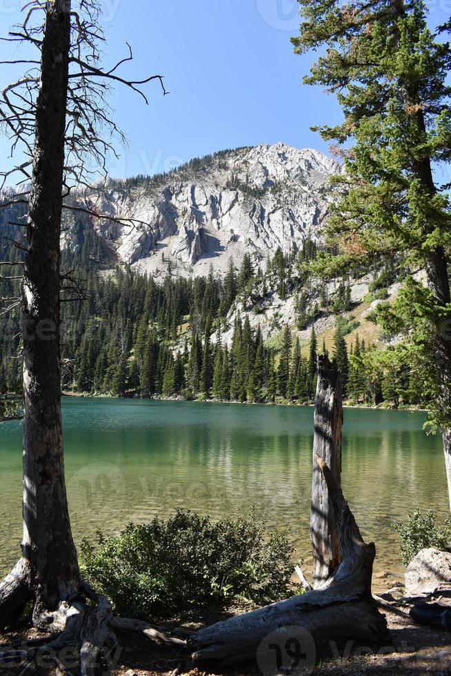 Crystal Blue Mountain Lake In Montana photo