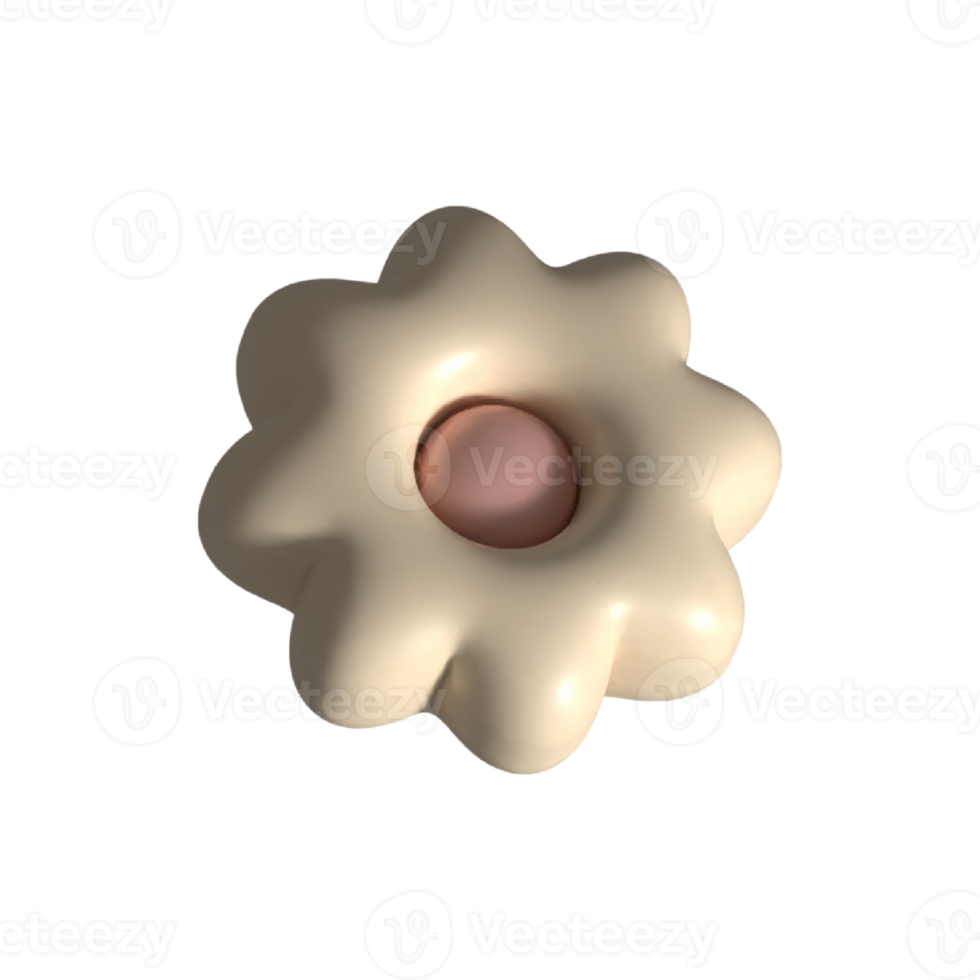 ilustração de renderização 3d de flor de camomila png