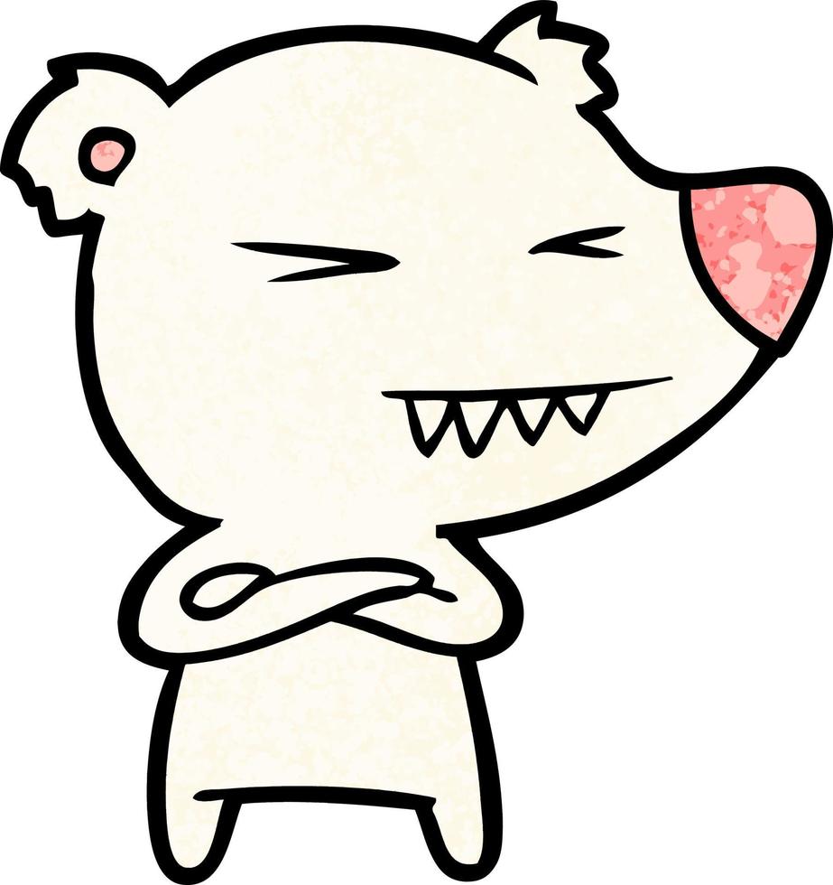 Vector polar bear character in cartoon style