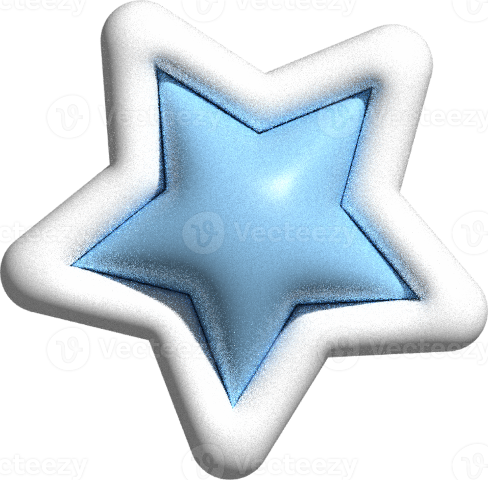 schattig 3d ster decoratie png