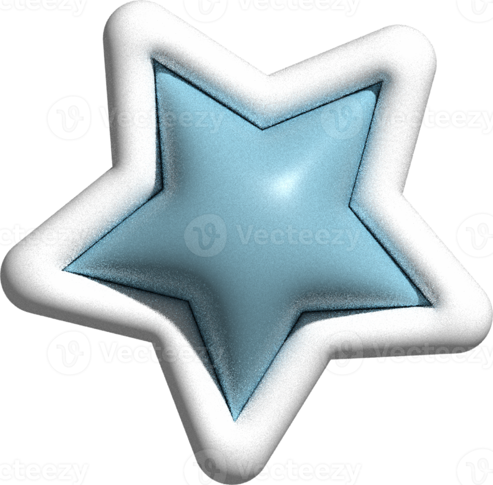 cute 3d star decoration png