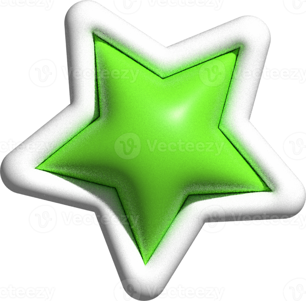 schattig 3d ster decoratie png