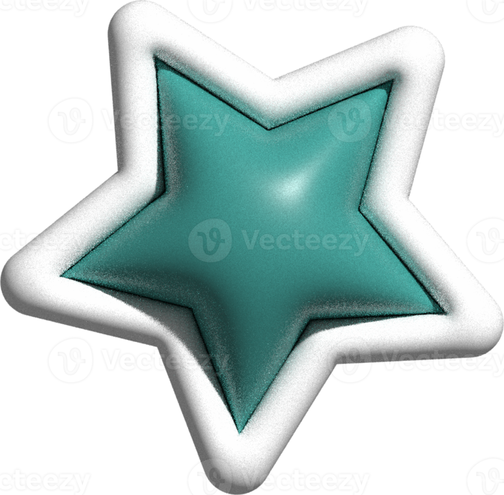 cute 3d star decoration png