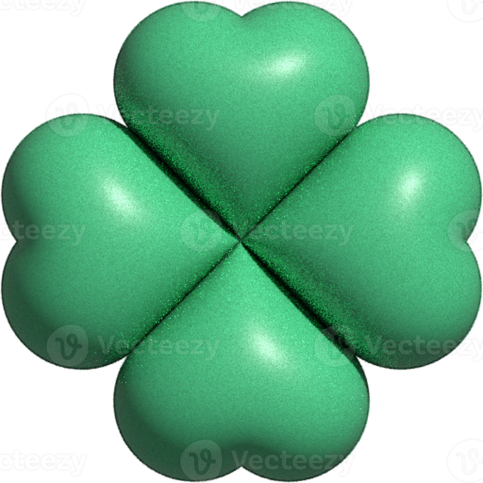 cute 3D lucky clover leaf decoration png