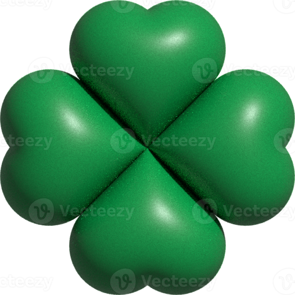 schattig 3d Lucky Klaver blad decoratie png