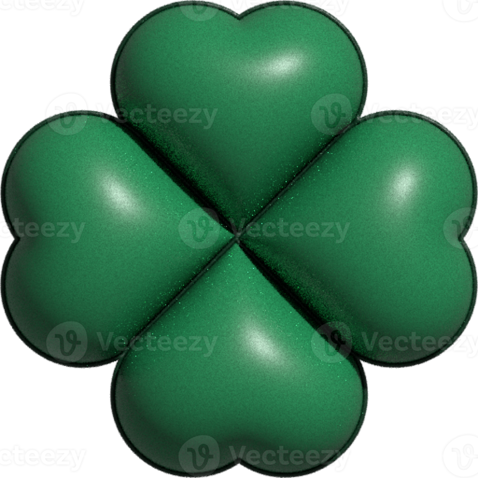 cute 3D lucky clover leaf decoration png