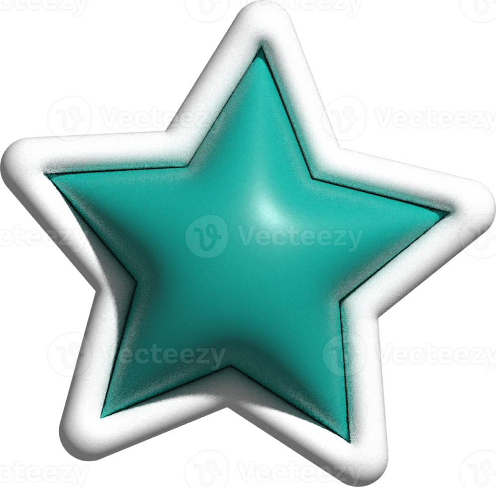 cute 3d star decoration png