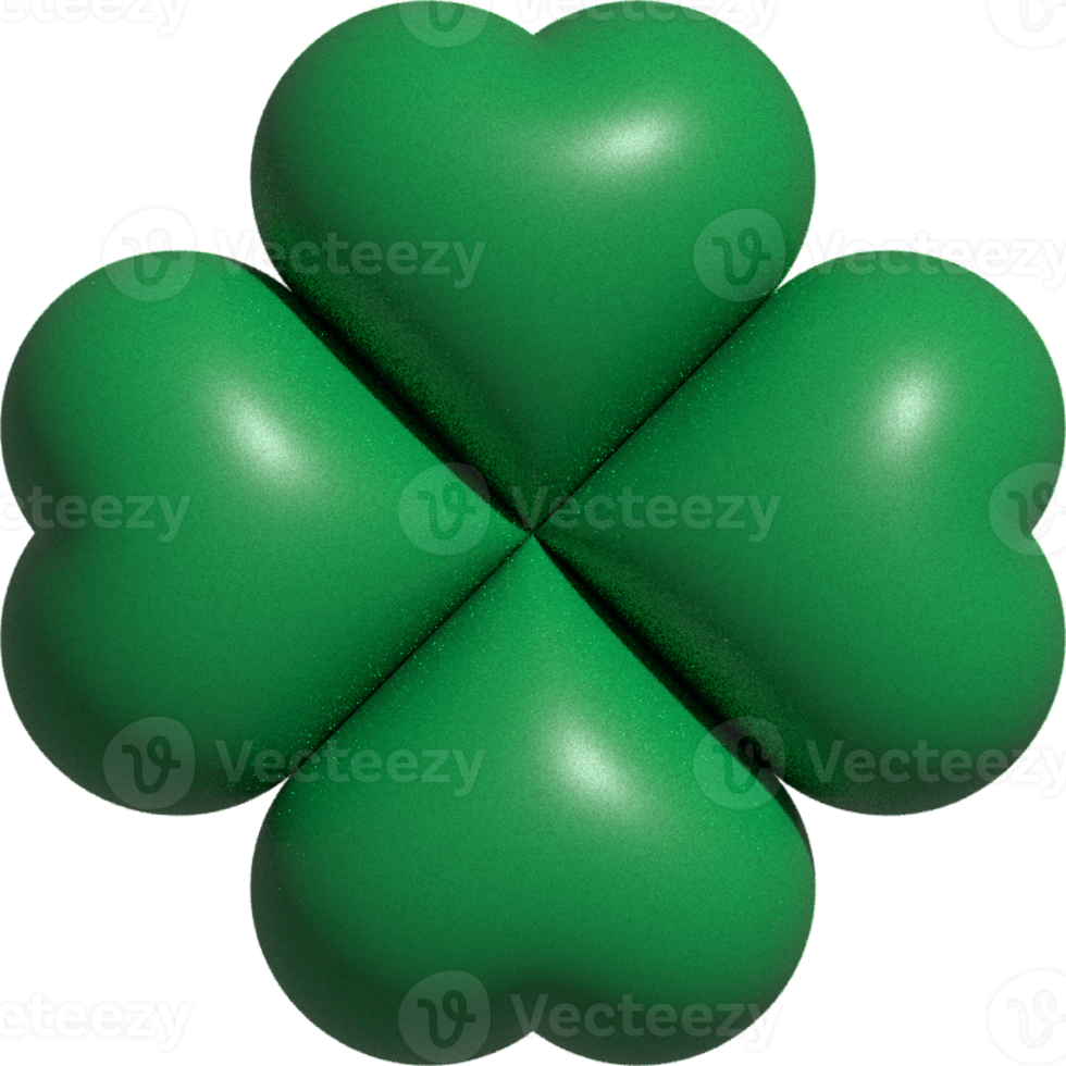 cute 3D lucky clover leaf decoration png