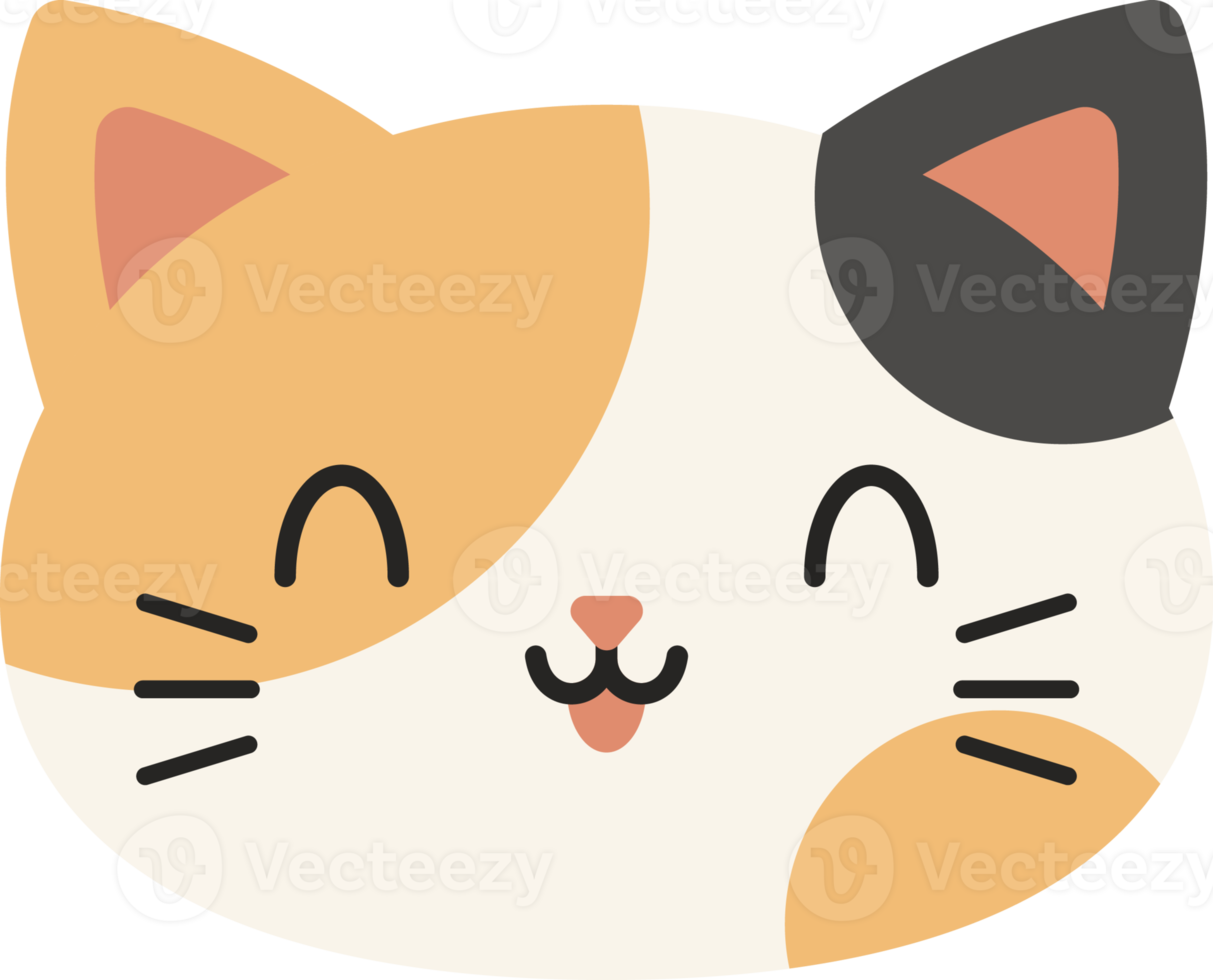 expression de chat simple png