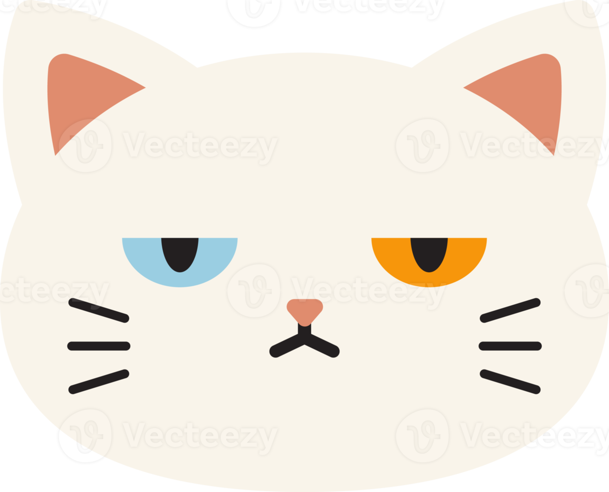 expression de chat simple png