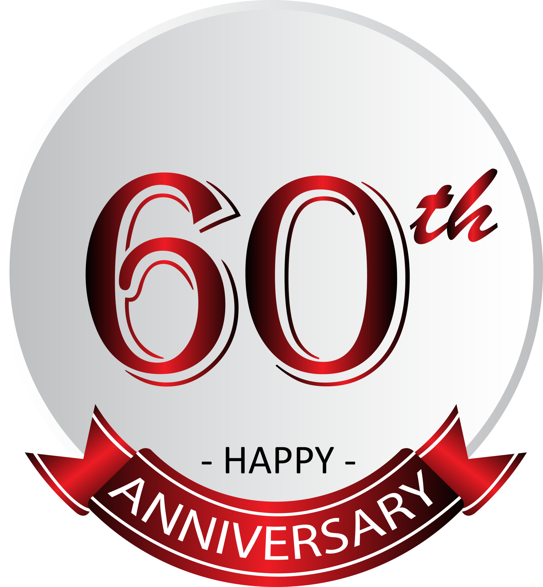 60th anniversary celebration label 13836142 PNG