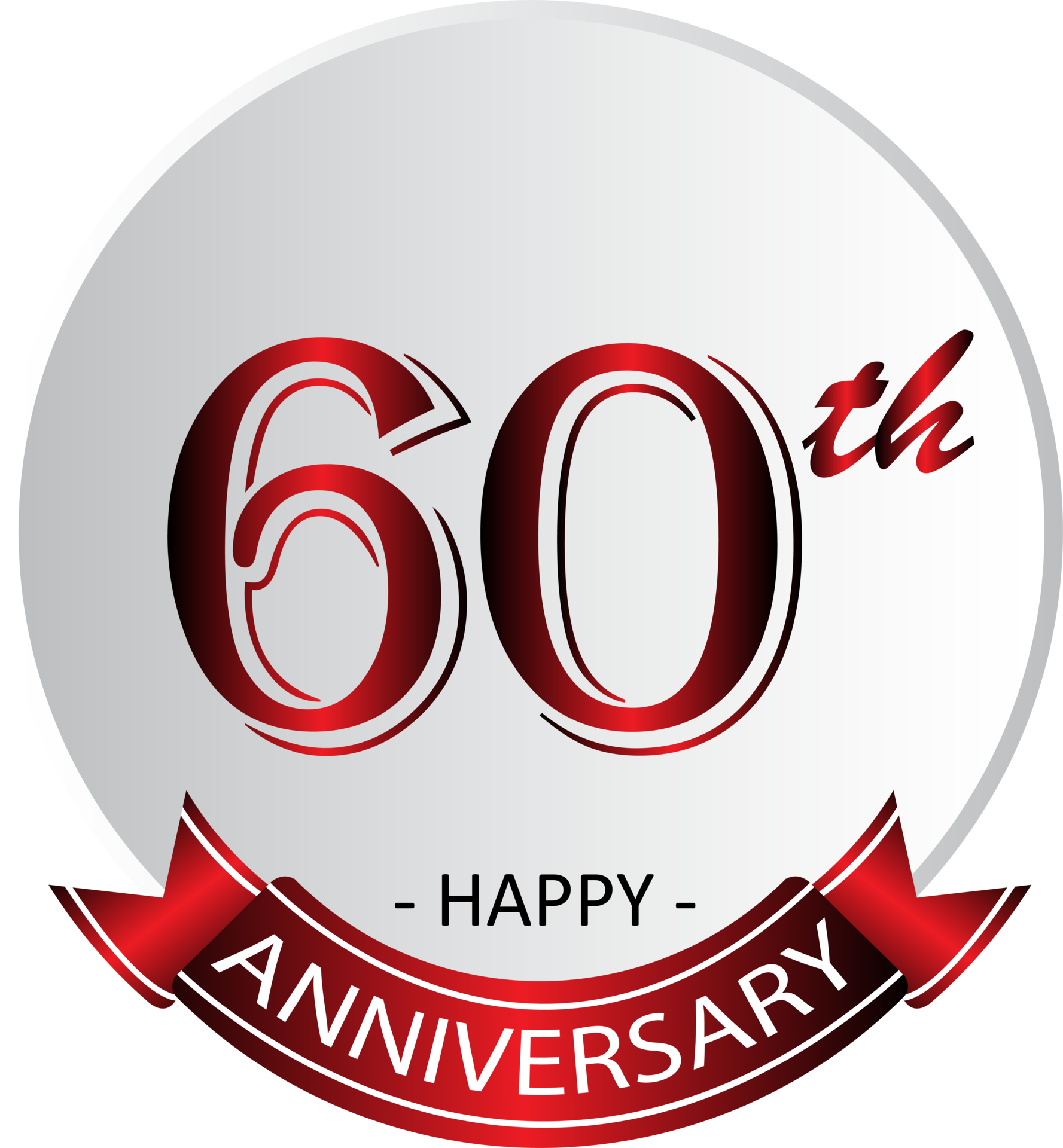 60th anniversary celebration label 13836142 PNG