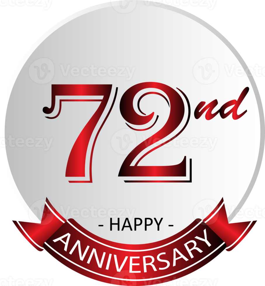 72nd anniversary celebration label png