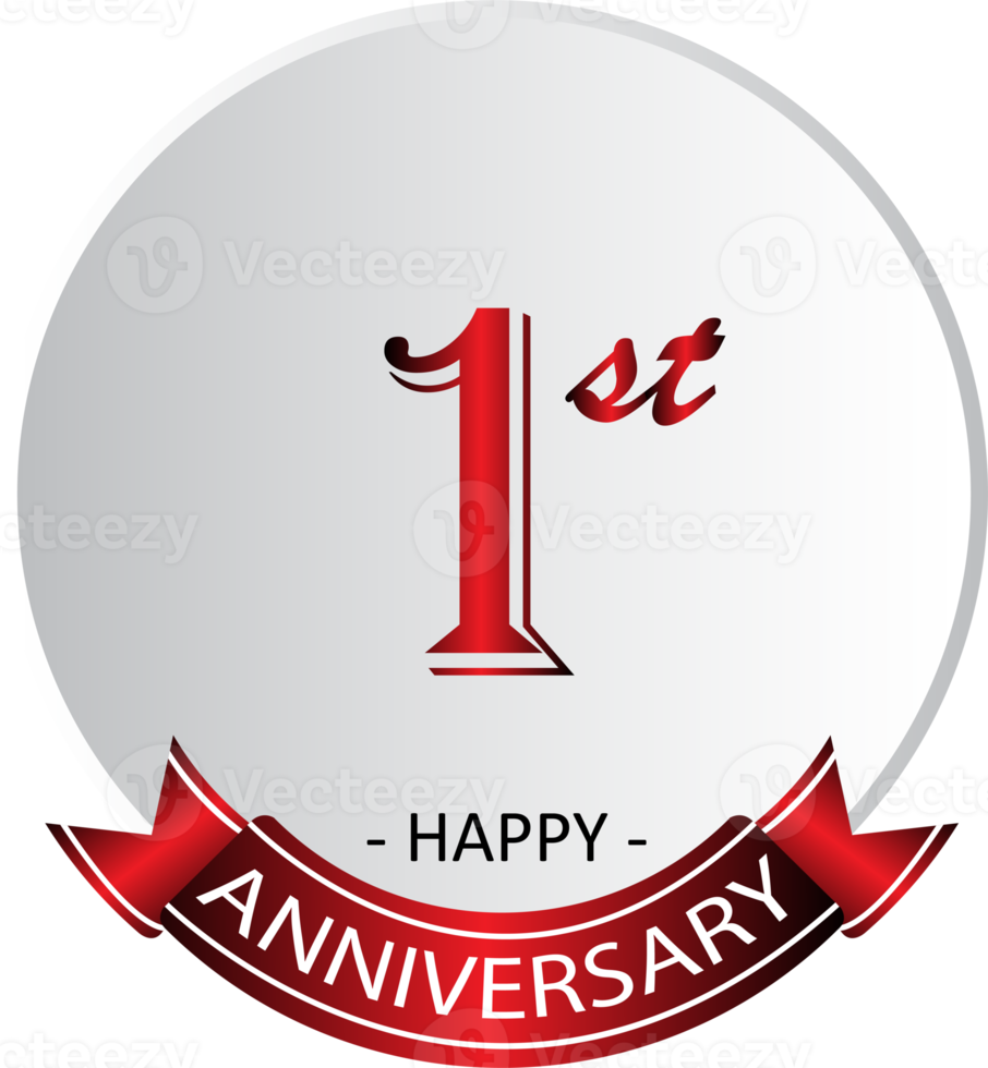 1 ° anniversario celebrazione etichetta png