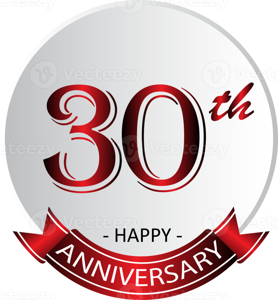 30th anniversary celebration label png