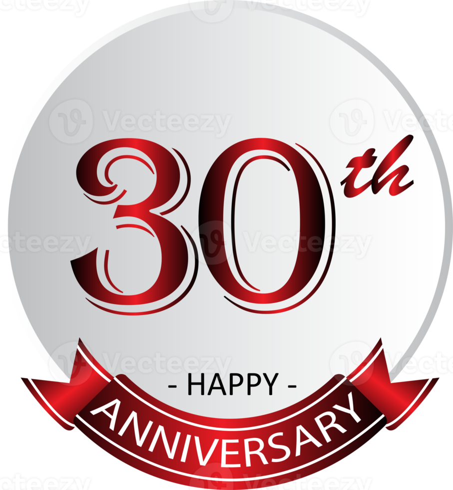 30th anniversary celebration label png