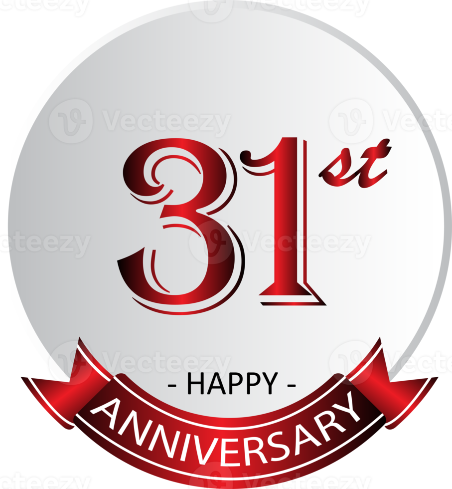 31st anniversary celebration label png