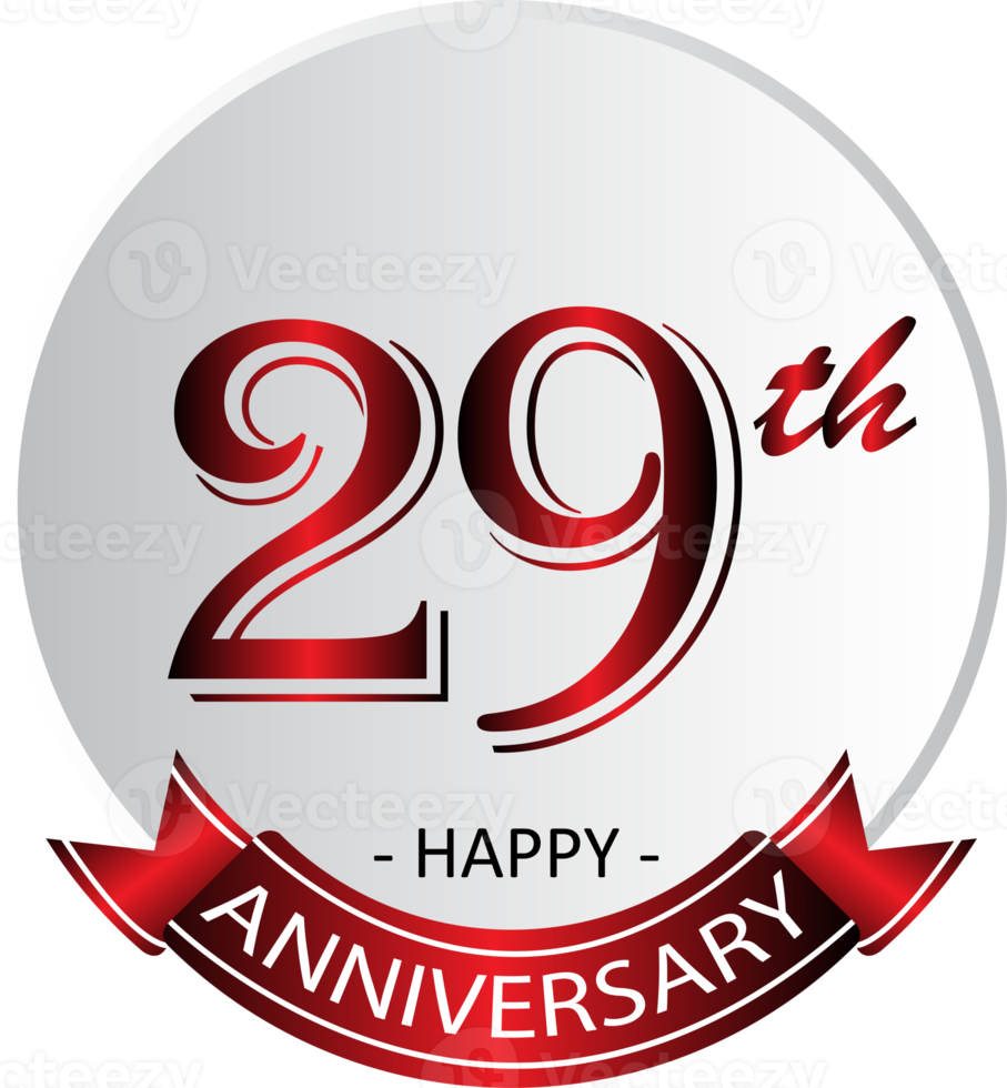 29th anniversary celebration label png