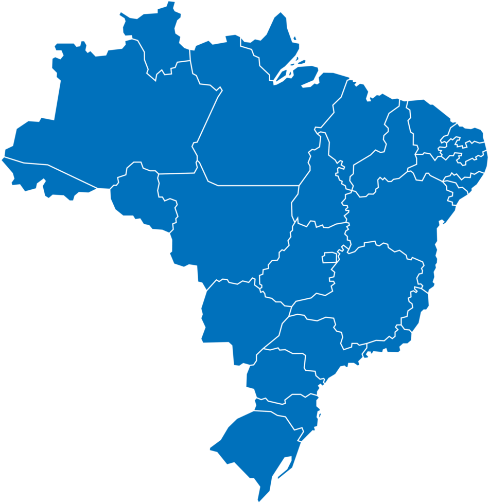 mapa político do brasil dividir por estado png