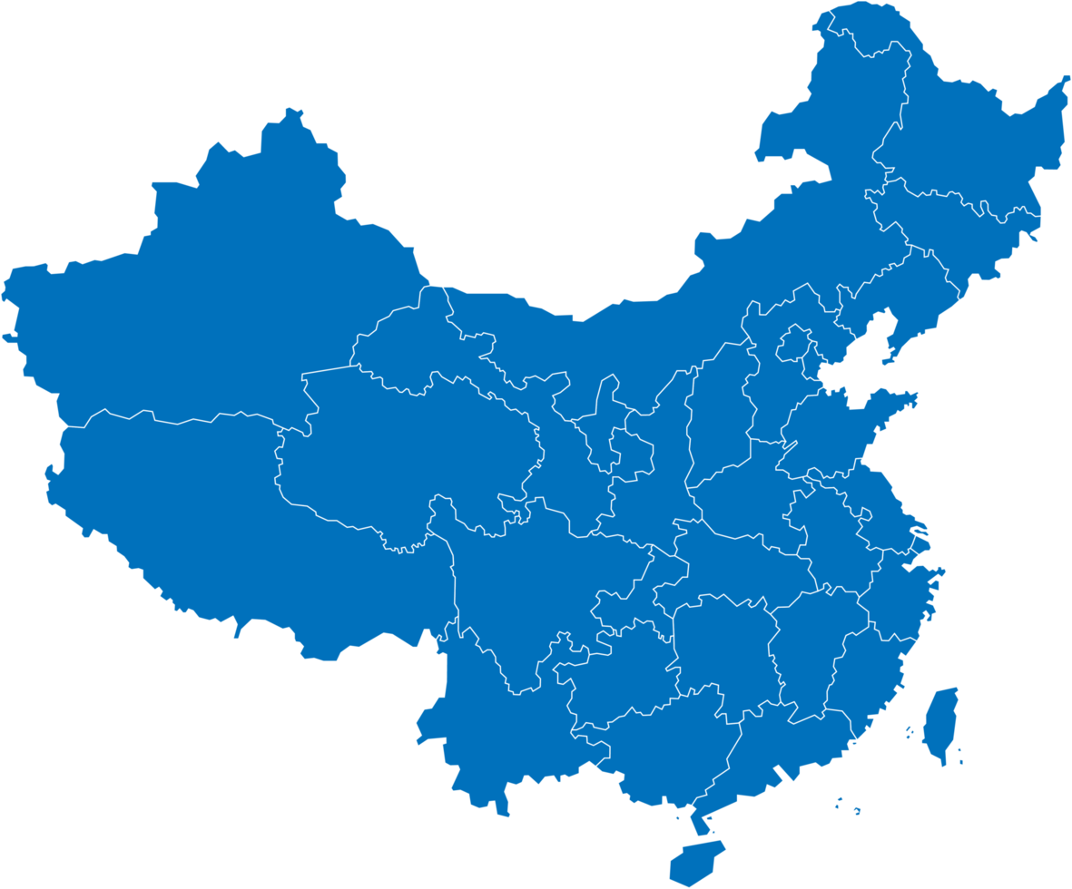 mapa político da china dividir por estado png