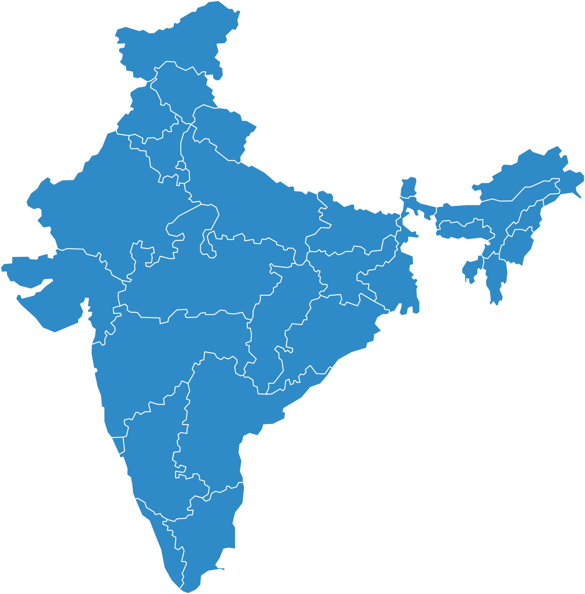 India Political Map Divide By State 13836235 PNG india-political-map-divide-by-state-13836235-png