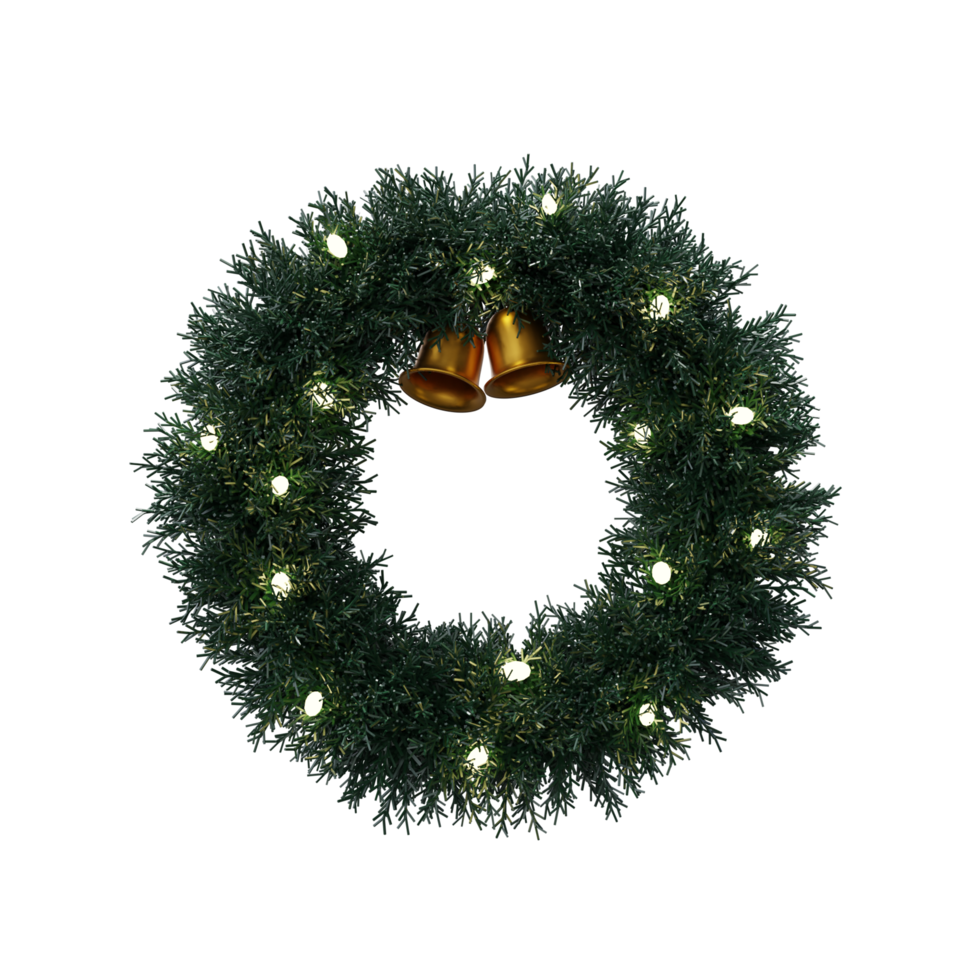 Christmas 3d element wreath png