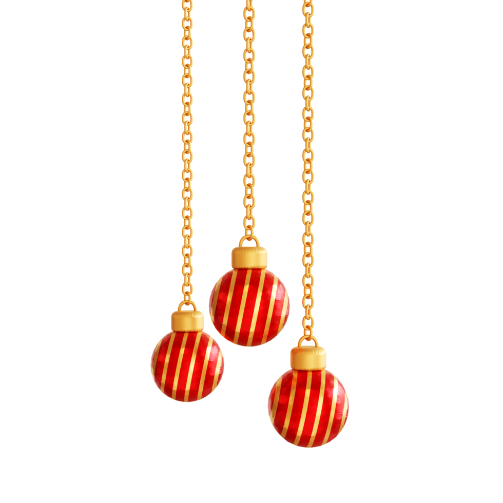 Christmas balls 3d element png