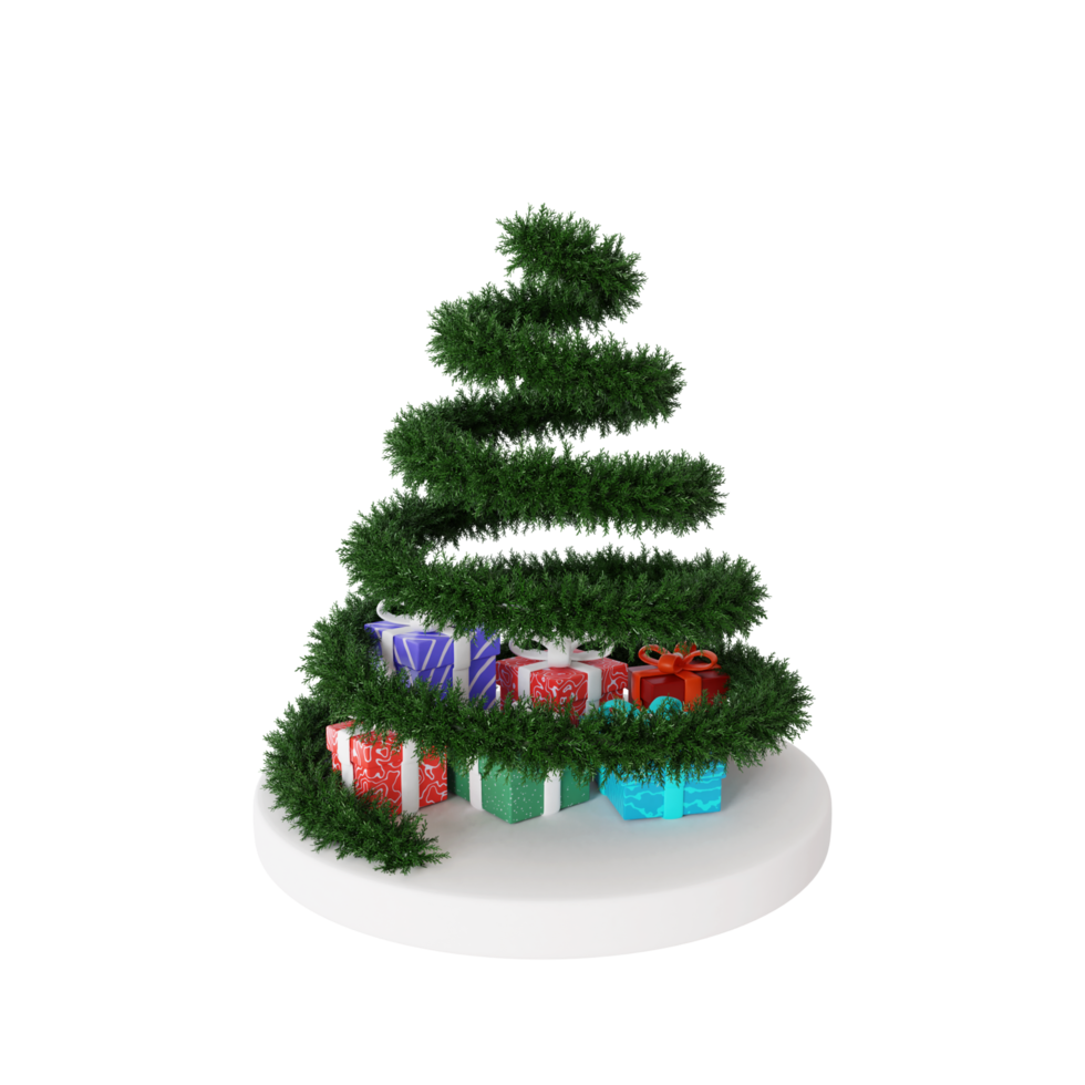 árbol de navidad elemento 3d png