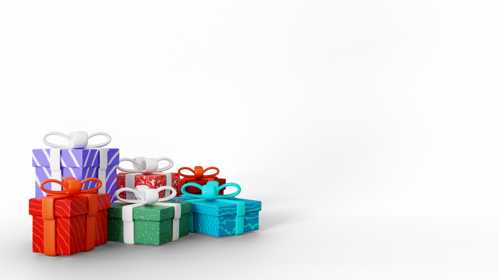 Christmas 3d element gift box png