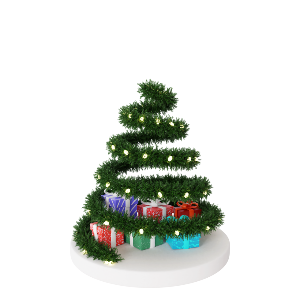 élément 3d de sapin de noël png