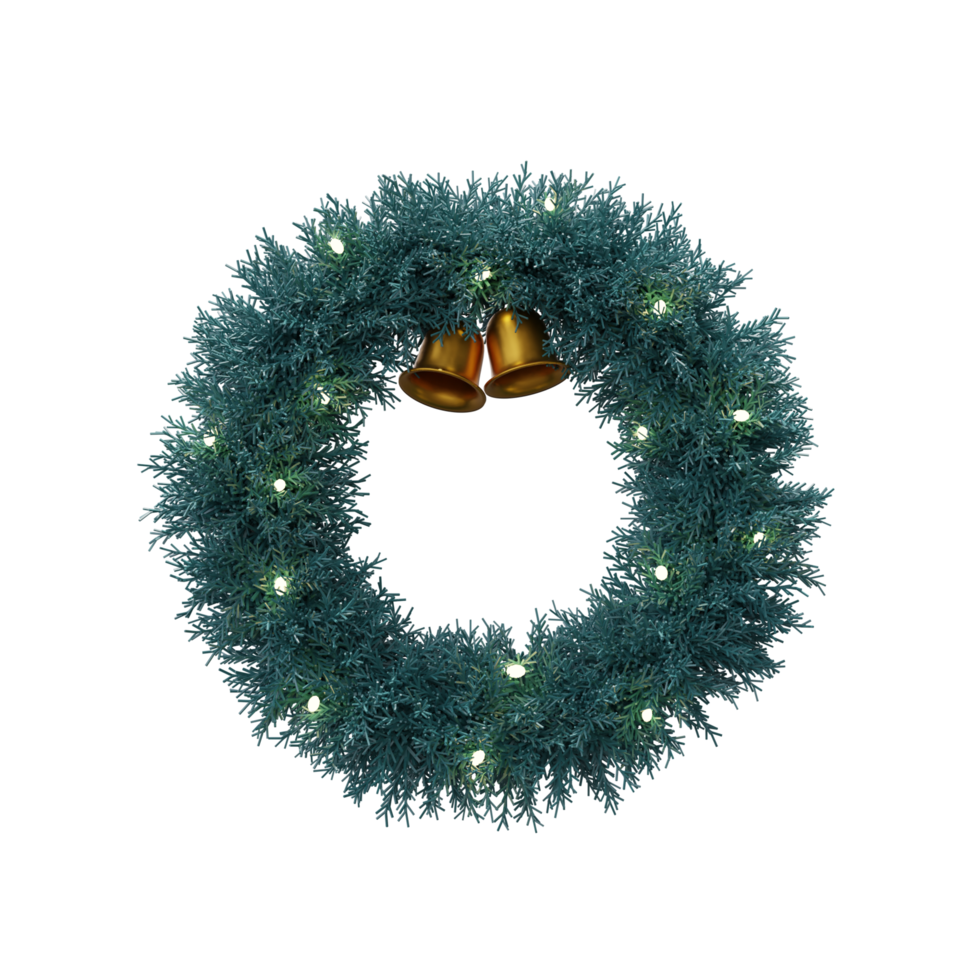 Christmas 3d element wreath png