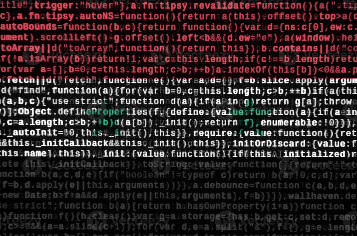 Syria flag is depicted on the screen with the program code. The concept of modern technology and site development photo