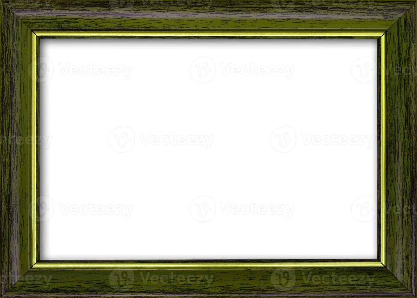 Empty picture frame with a free place inside, isolated on white photo