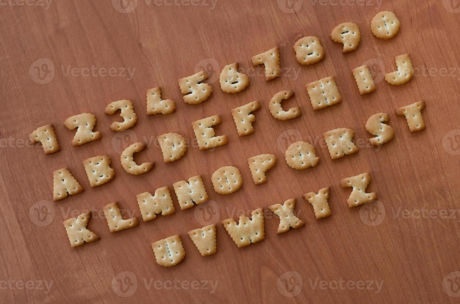 Cracker alphabet characters photo