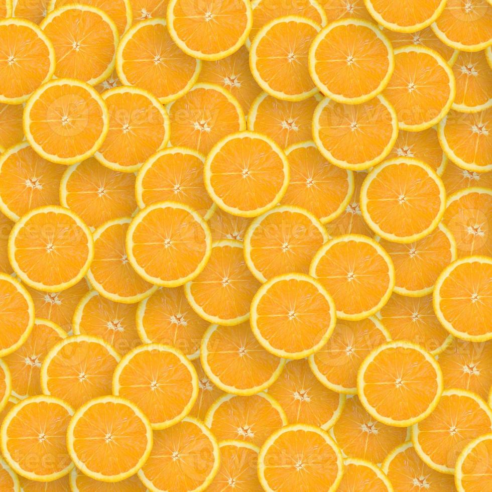 Pattern of orange citrus slices. Citrus flat lay photo