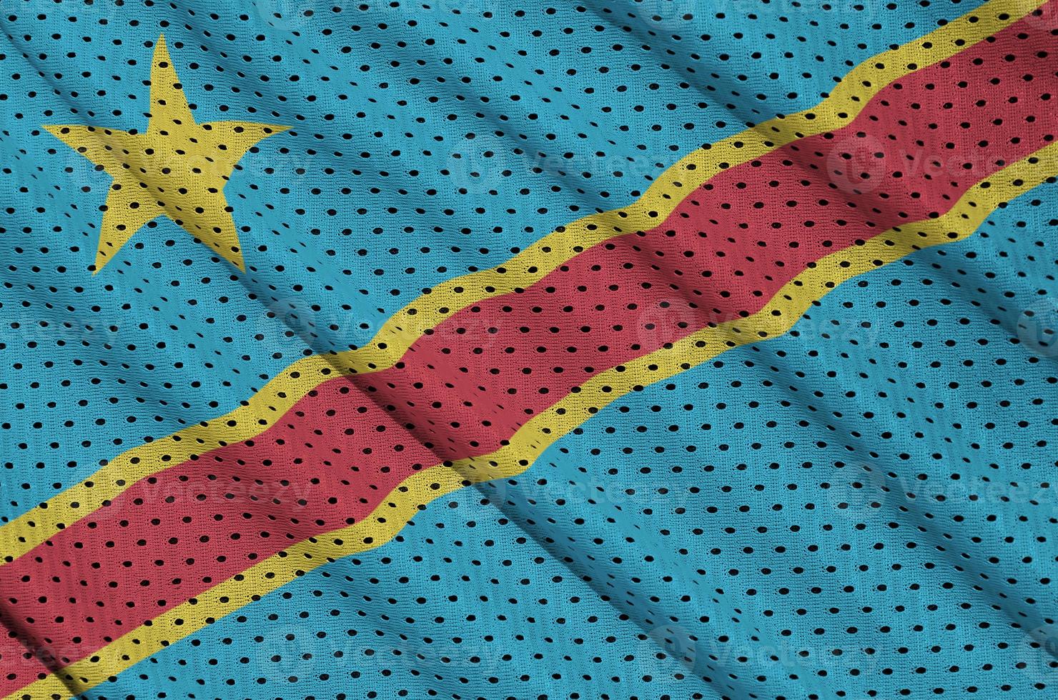 Democratic Republic of the Congo flag printed on a polyester nyl photo